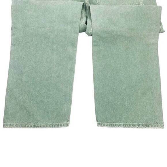 NWT AGOLDE Cooper Cargo High Rise Straight Leg Jean Sz 34 Salamander Green - Picture 16 of 16